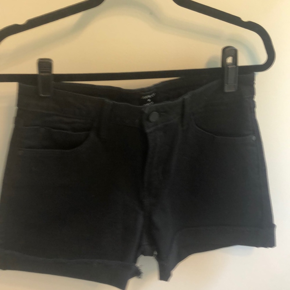Black denim shorts from Front Door Fashion-